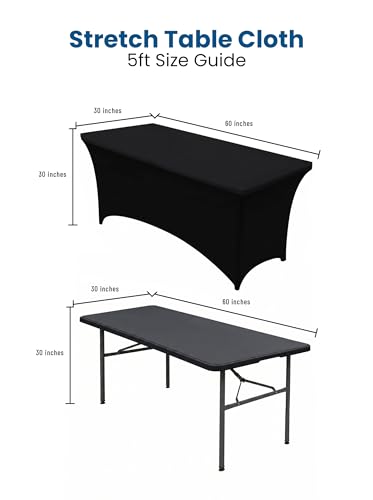 Spandex Table Cloth 2 Pack [5FT (2 Count)