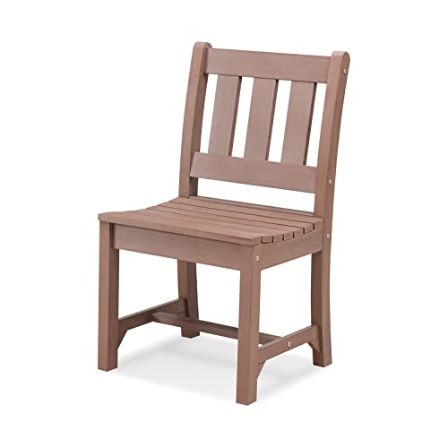 Poly Lumber Patio Dining Chair Outdoor Garden Armless Chair