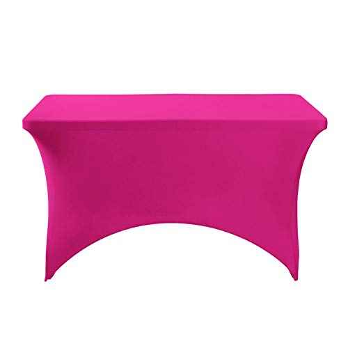 2Pack Spandex Table Cover for 4FT or 6ft or 9ft Table Universal Fitted Stretch Tablecloth for Party (2 Count)