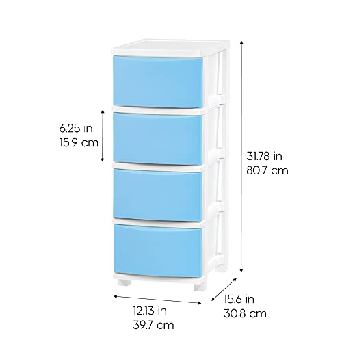 4 Drawer Slim Narrow Storage Organizer