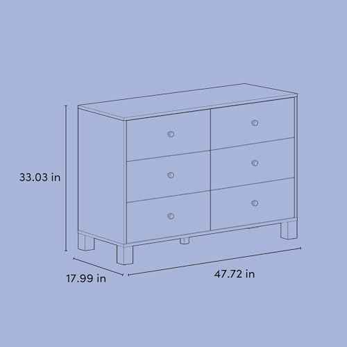 California 6 Drawer Double Dresser