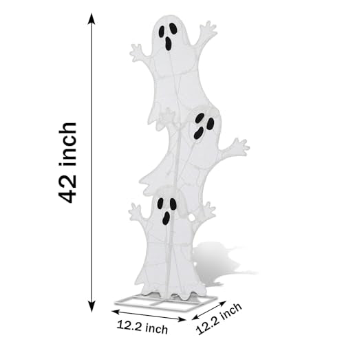 Halloween Lighted 3 Stacked Ghosts