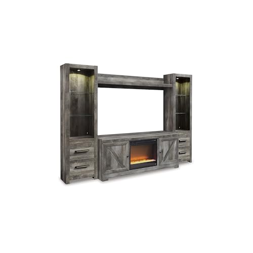 Wynnlow 4 Piece Electric Fireplace TV Stand