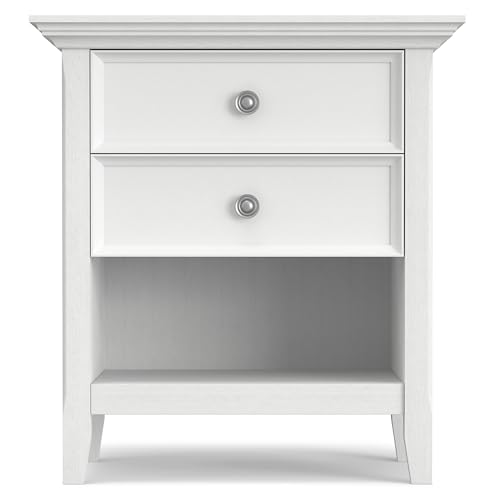 Amherst 24" Wide Solid Wood Bedside Table in White