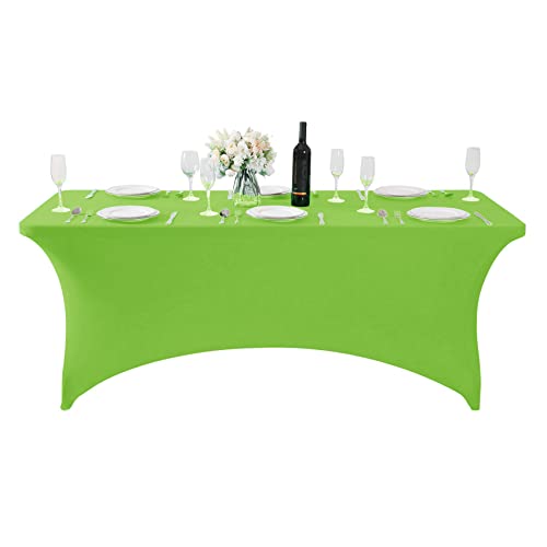 Spandex Table Cover for 6Ft or 4fT or 8ft Table Universal Fitted Stretch Tablecloth for Party