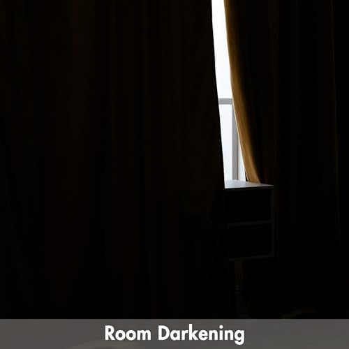 Golden Brown Blackout Velvet Curtains Drapes 96 Inch Long 52"x96" (2 Count)