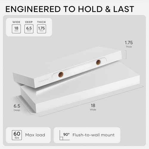 18 Inch Floating Shelves (4 Count)