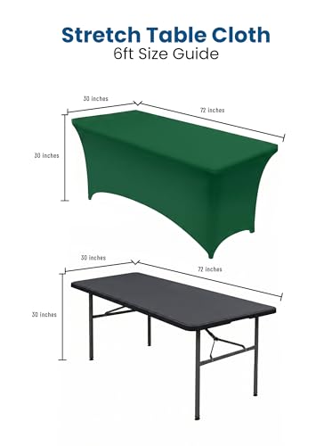 Spandex Table Cloth 2 Pack [6FT (2 Count)
