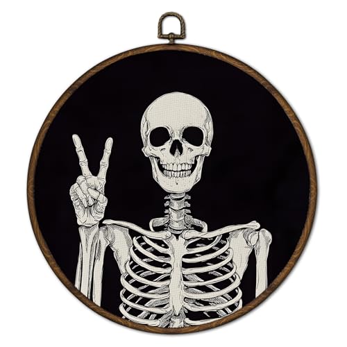 Gothic Skeleton Wall Art Decor Framed