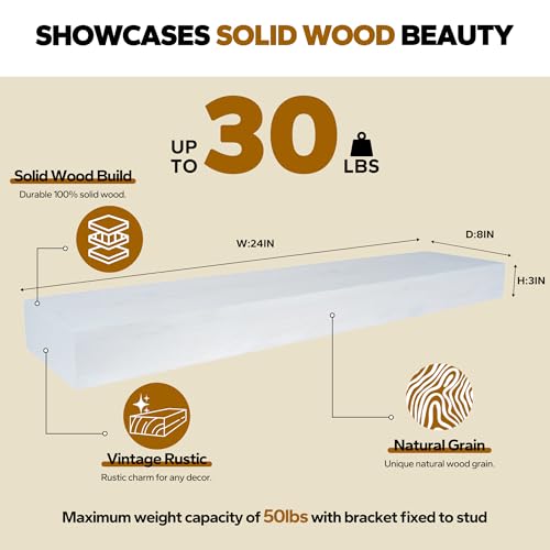 Floating Shelves 3 inch Thick for Wall Set of 2 (2 Count)