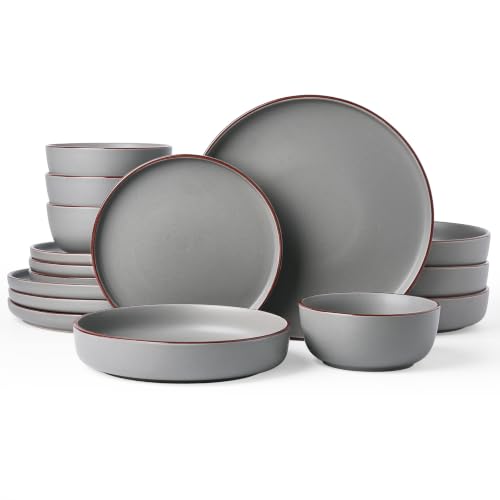 Mercury 16 Piece Stoneware Plates and Bowls