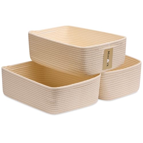 Large Shallow Organizing Baskets 15x11x5.1 Inches (3 Count)