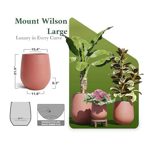 Premium Mt Sherman Fiberstone Sphere Planter for Indoor Outdoor Use