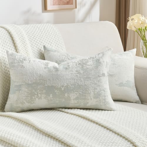 Pack of 2 Faux Cashmere Throw Pillow Covers 12x20 Inch