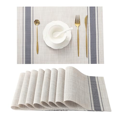 Khaki Blue Placemats (8 Count)
