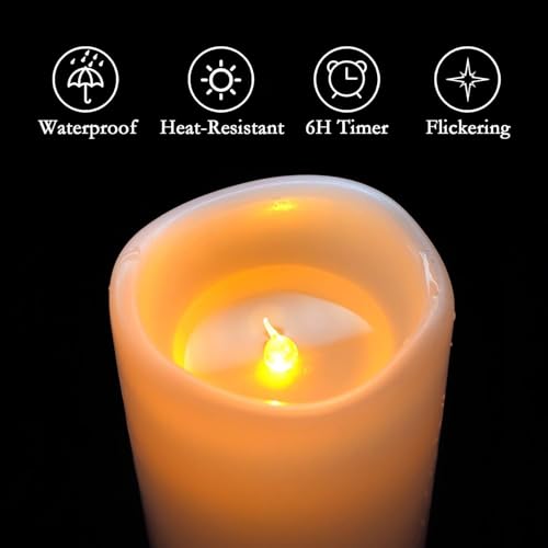 4" x 8" Waterproof Outdoor Flameless Candles (4 Count)