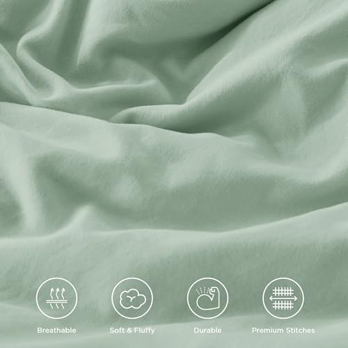 Sage Twin Size Ruffle Comforter Set (2 Count)
