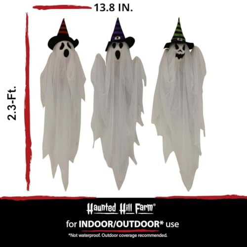 26" Hanging Ghosts Halloween Animatronic (26" Hanging Ghosts)