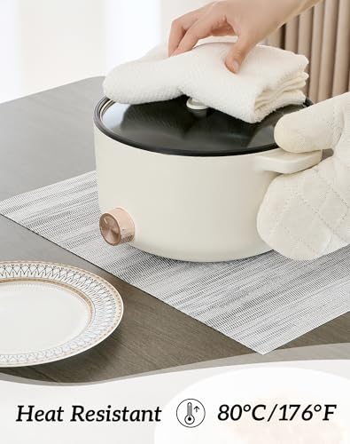 Lightsteel Black Placemats Set of 6 (6 Count)