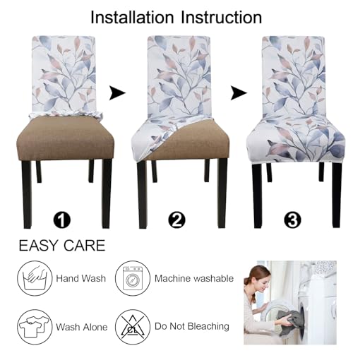Pattern Chair Covers for Dining Room Set of 4