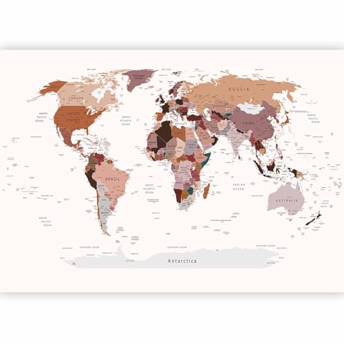 Wall Mural World Map 116x83 in (66.41 Sq Ft)