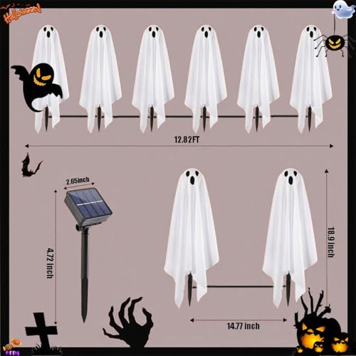 Halloween Solar Ghost Lights Outdoor Decorations (Solar Ghost)