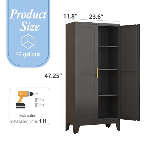 Black Kitchen Pantry Cabinets