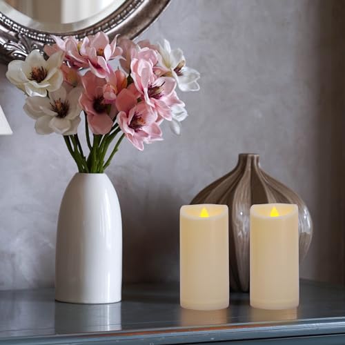 Large Outdoor Waterproof Flameless Candles with Remote and Timers