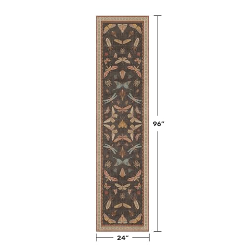Brown Vintage Hallway Runner Rug 2x8 (16 Sq Ft)