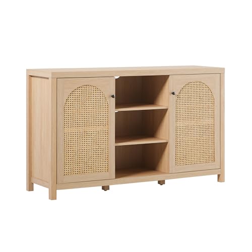 Sasha 2 Door Sideboard Buffet with Arched Rattan Panels