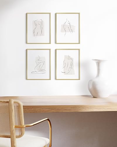8.5x11 Gold Metal Picture Frames (9 Count)