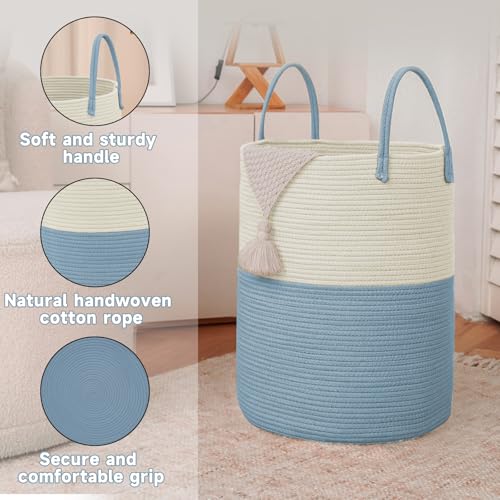 100L Cotton Rope Laundry Basket Hamper
