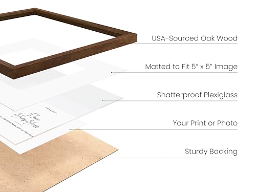 Walnut Oak Wood 10x10 Picture Frames (4 Count)