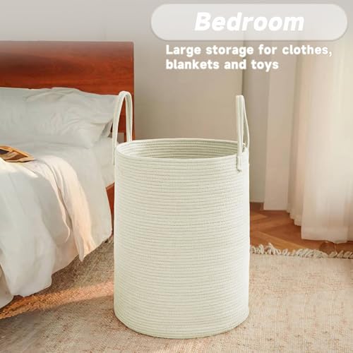 60L Cotton Rope Laundry Basket Hamper