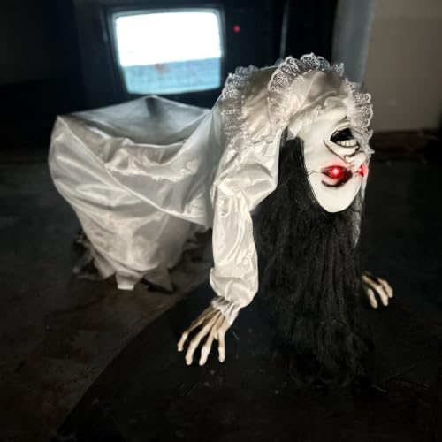 3.0-Ft. Life-Size Animatronic Possessed Woman (35" Backbend Creepy Animated Lady)