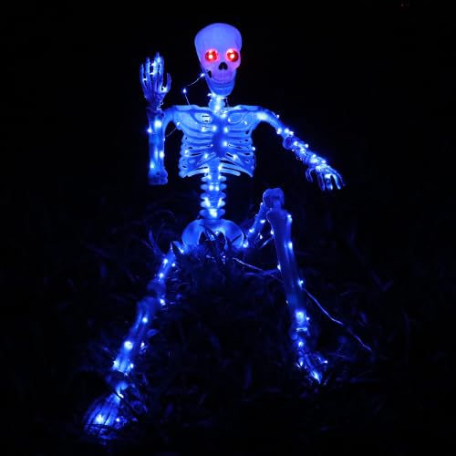 Halloween Decorations Outdoor Skeletons Set (Blue)