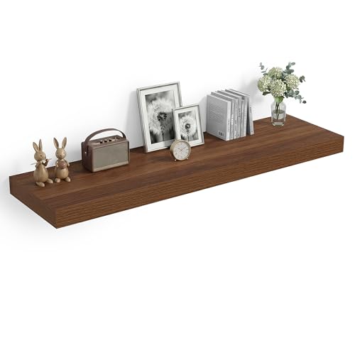 36 x 12 Deep Floating Shelves Wall Mounted Set of 1 Walnut