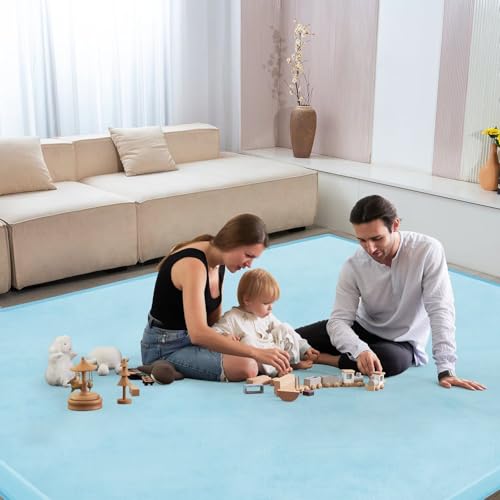 Baby Play Mat for Floor Nursery Muscle Mat Area Rug Playroom Rug 79x110" Elastic Foam 1.3" Thick Crawling Mat for Babies