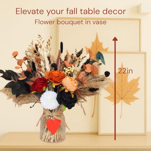 Fall Dried & Artificial Floral Centerpieces For Tables (100 Count)