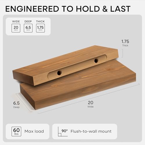 20 Inch Floating Shelves (2 Count)