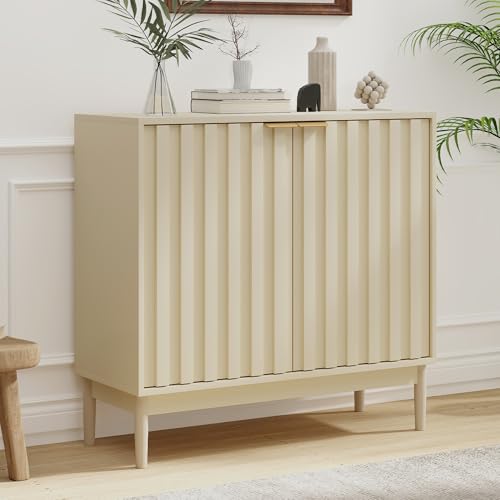 Fluted Buffet Cabinet with Storage