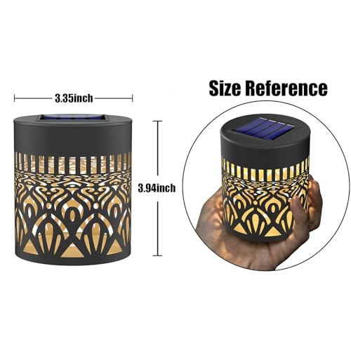 2 Pack Solar Fence Lights Metal Solar Powered Outdoor Wall Deck Step Lights Hummingbird Floral Theme Waterproof Fence Light for Garden Post Patio Backyard Yard Decor (2 Count)