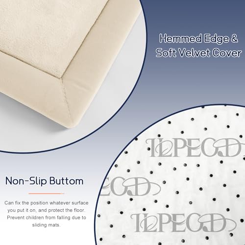 Baby Play Mat for Floor Nursery Rug Muscle Mat Area Rug Playroom Rug 47"x47" Playpen Mat Elastic Foam 1.3" Thick Crawling Mat for Babies