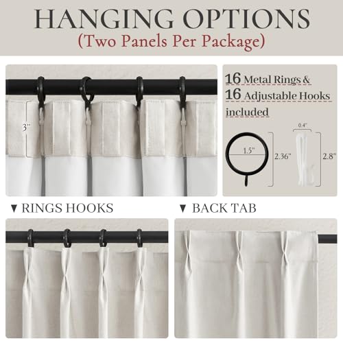 100 Inch Long Blackout Curtains for Sliding Glass Doors (2 Count)