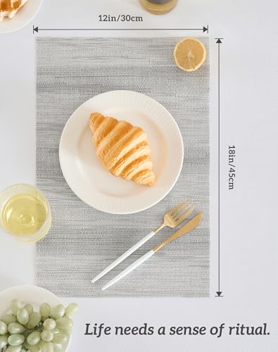 Lightsteel Black Placemats Set of 8 (8 Count)