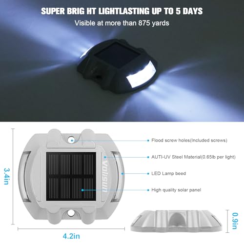 Solar Deck Driveway Dock Lights (4 Count)