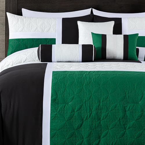 Upland 7 Piece Quilted Patchwork Comforter Set