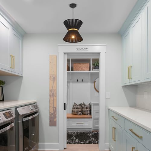 Hand Woven Boho Pendant Light Coastal Mini Modern Chandelier Adjustable Transitional Minimalist Pendant Lighting Fixtures for Kitchen Island Dining Room