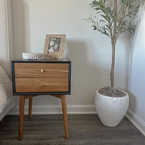 Harper Modern Nightstand Side Accent or End Table with Storage Drawer