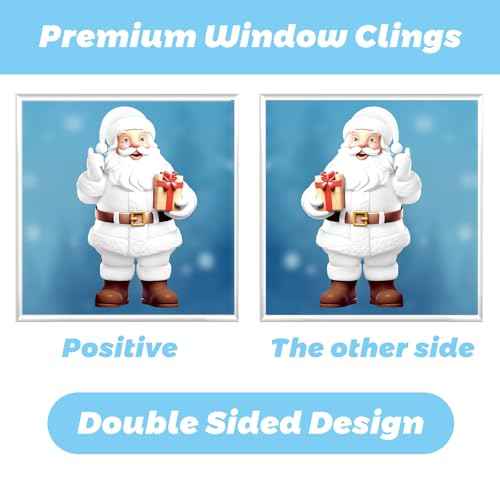 Christmas Window Clings for Glass Windows (9 Count)